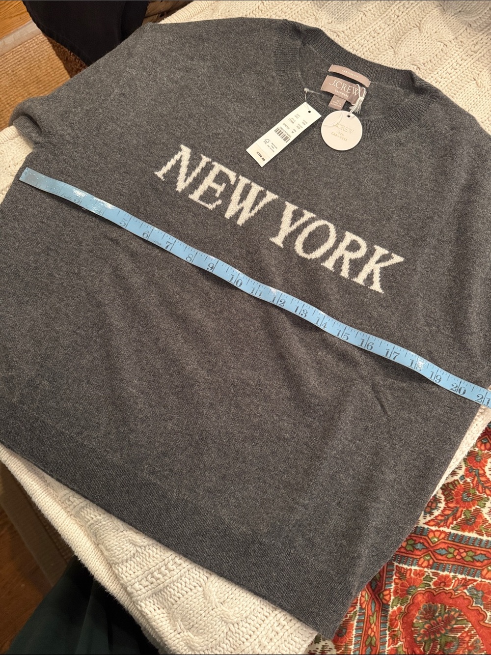 J.Crew Perfect cashmere "New York" crewneck sweater CP586 - Picture 7 of 10